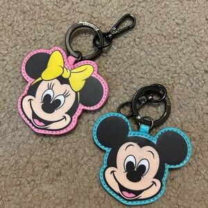 Mickey and Minnie Mouse Loungefly Keychain Set